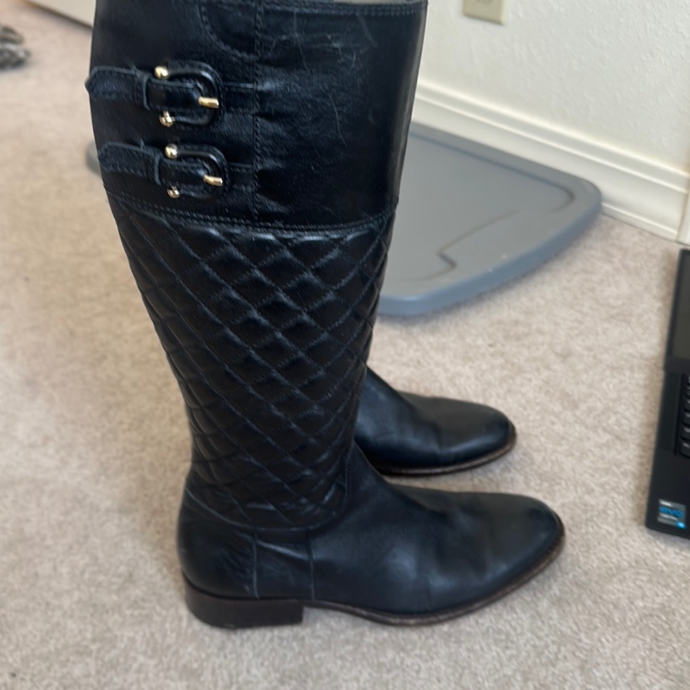 Burberry quilted leather tall boots. Great condition worn handful of times
